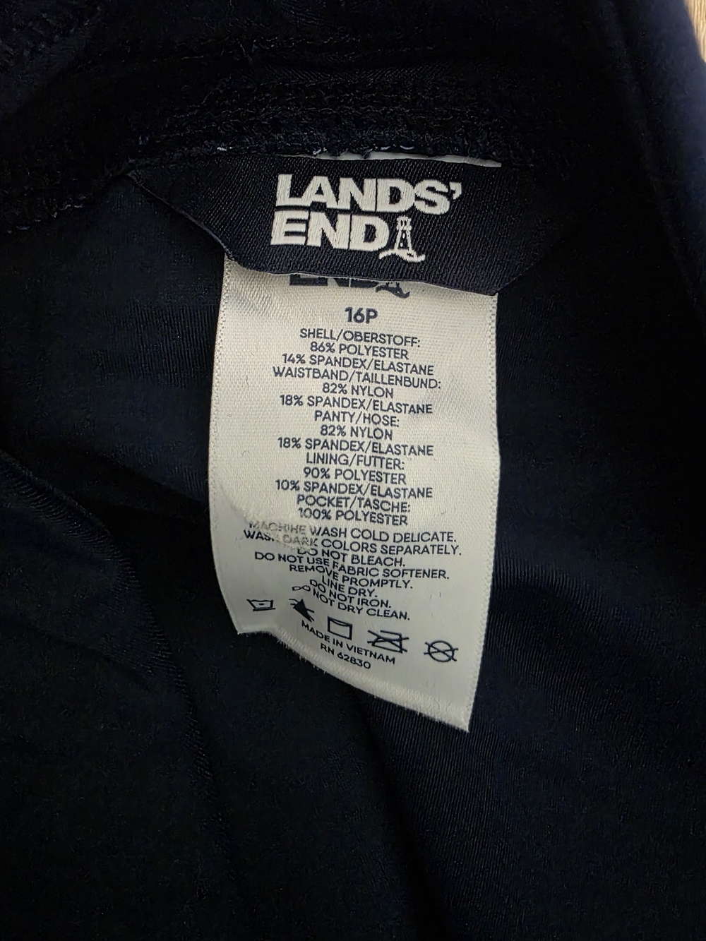 Lands' End Blue Tie-Dye Swim Shorts 16 Petite - Picture 5 of 5